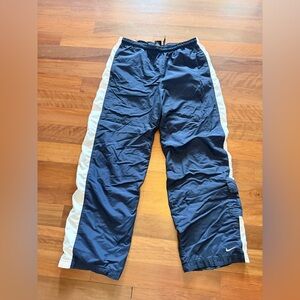 Vintage navy blue windbreaker pants